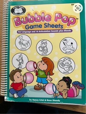 Bubble Pop Game Sheets For Language & 16 Articulation Sounds Speech Therapy